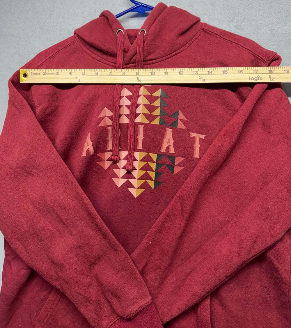 Ariat Real Beartooth Women's Hoodie Burgundy Graphic Sweatshirt - Picture 6 of 10